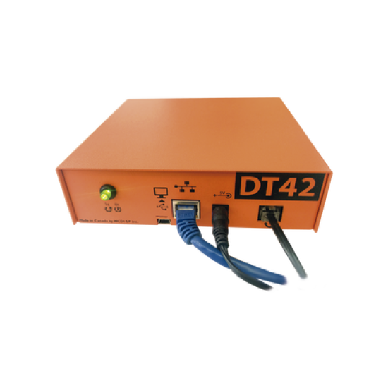 Receptora de alarmas IP Universal con 1 entrada de linea telefónica, para su central de monitoreo, recepción TCP/IP o GPRS, serie  M2M, paneles de alarma Hikvision, entre otros.