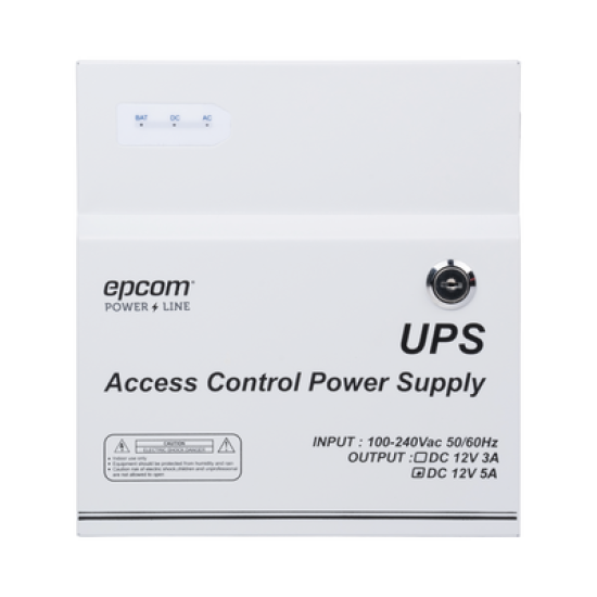 Fuente de Alimentación de 1 Salida 11-15 Vcc 5 A / Temporizador Integrado / Con Capacidad de Batería de Respaldo / Requiere Batería / Voltaje de Entrada 96-264 Vca 