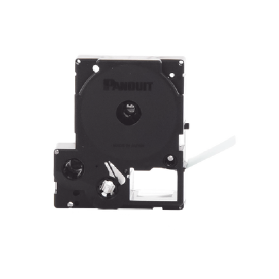  Casete de Etiquetas de Vinilo de Cinta Continua, Color Negro Sobre Blanco, Uso Interior/Exterior, 36 mm (1.5 in) de Ancho x 7.6 Metros de Largo