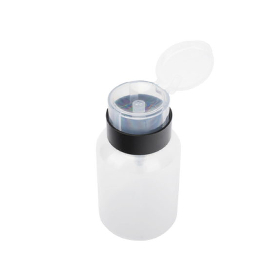 Botella Dispensadora de Alcohol, Capacidad 200 ml, Sistema de Bloqueo-Antiderrames, Ideal para Limpieza y Preparación de Fibra Óptica
