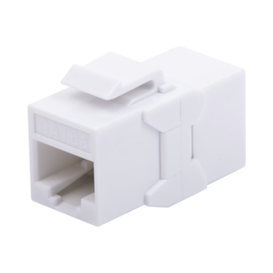 Acoplador UTP Cat6A hembra RJ45 a RJ45 hembra Color Blanco