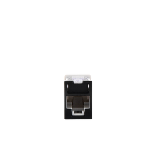 Jack UltraMAX Cat6A, UTP, Montaje híbrido en Placa de Pared (Plano y Angulado), Color Negro, Punch Down