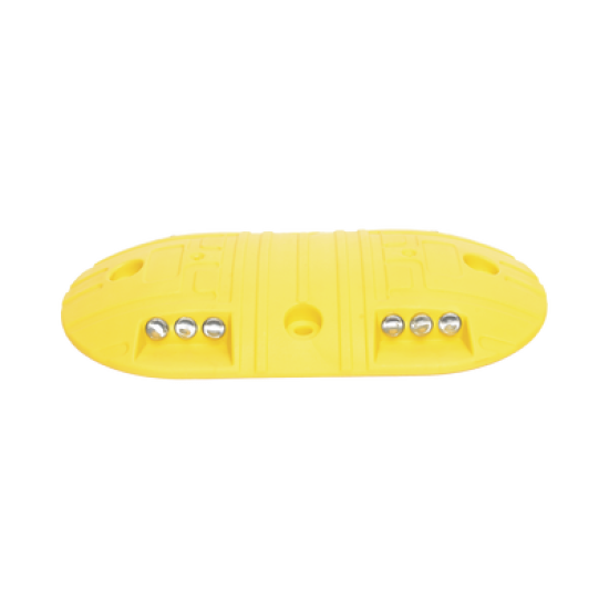 Boya D / Plastico Duradero / Amarilla / 4 Orificios / LEDS REFLEJANTES / 20 Toneladas.