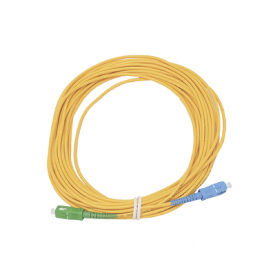 Jumper de Fibra Óptica Simplex, Monomodo, con Conectores SC/UPC-SC/APC, de 10 Metros
