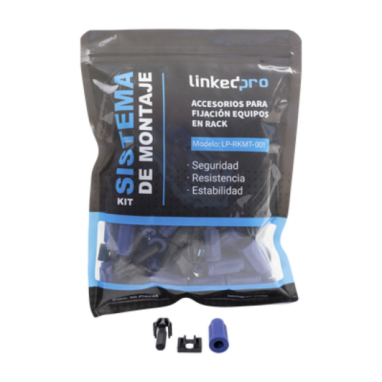 Kit de Montaje Rápido para Equipos en Rack / No más Tuercas Enjauladas / Soporta hasta 50 kg (50 Piezas)