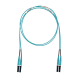 Jumper de Fibra Optica Multimodo 50/125 OM3, LC-LC Duplex, LSZH (Cero Halógenos), Color Aqua, 1 Metro