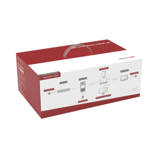 Kit de Videoportero IP PoE Estandar con llamada a App de Smartphone (Hik-Connect) / Apertura con Tarjeta MIFARE / Frente de calle IK08 & IP65 / Soporta 2 puertas