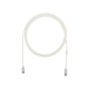 Cable de Parcheo TX6, UTP Cat6, Diámetro Reducido (28AWG), Color Blanco Mate, 3ft 