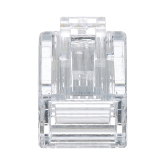 Plug RJ45 Cat5e, Para Cable UTP de Calibres 24-26 AWG, Chapado en Oro de 50 micras, Paquete de 50 piezas
