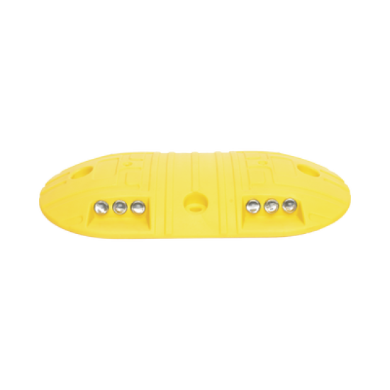 Boya D / Plastico Duradero / Amarilla / 4 Orificios / LEDS REFLEJANTES / 20 Toneladas.