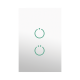 (ZWAVE) Interruptor On/Off panel táctil touch inalámbrico Zwave Plus 2 botones. Compatible con Hubitat HC8, Álula  M2M, otro 