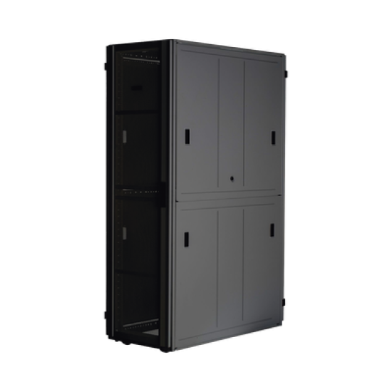Gabinete FlexFusion™ XGL (Light) para Centros de Datos, 42 UR, 800 mm de Ancho, 1200 mm de Profundidad, Fabricado en Acero, Color Negro