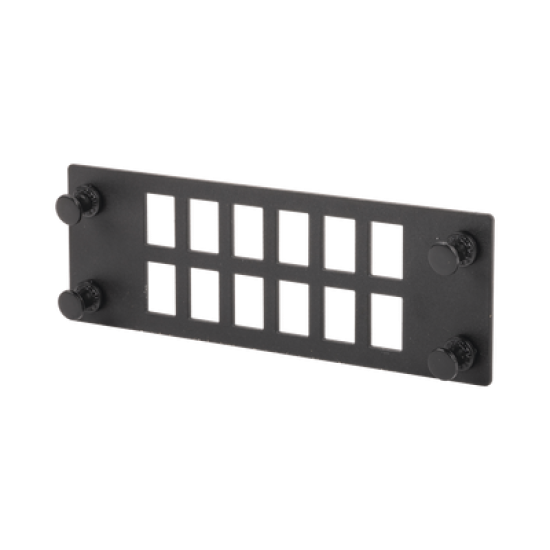 Placa Para 12 Adaptadores de Fibra Óptica, Uso con Gabinetes FPONE3 y FPONE4
