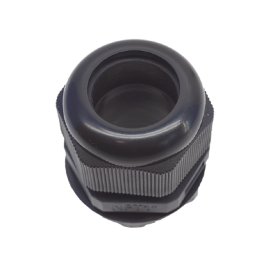 Conector Plástico Negro Tipo Glándula para Rosca NPT 1