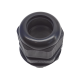 Conector Plástico Negro Tipo Glándula para Rosca NPT 1