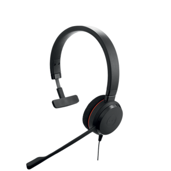 Jabra Evolve 20 Mono con conexión USB, micrófono con cancelación de ruido de última generación, configuración Plug and Play, Certificación Microsoft Teams (4993-823-109) 