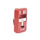 Estación de jalón convencional de acción simple color roja con cerradura