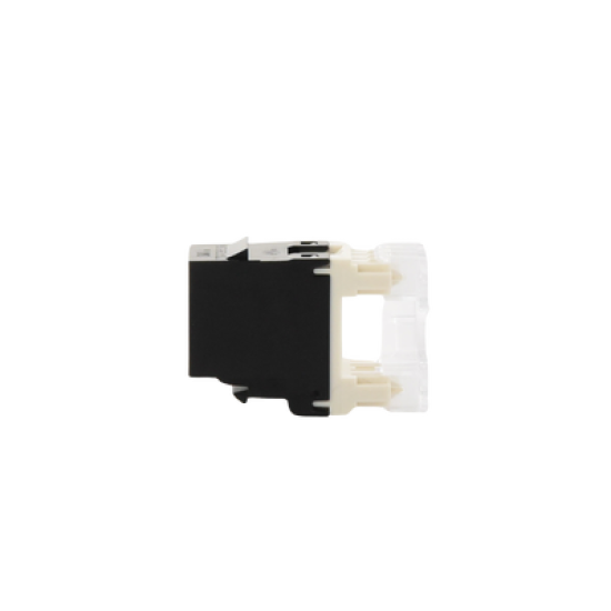 Conector Jack Estilo 110 (de Impacto), Tipo Keystone, Categoría 6, de 8 posiciones y 8 cables, Color Negro