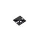 Montaje-Sujetador Para Cable de 4 vías, con Adhesivo Acrilico, 25.4 x 25.4mm (1in x 1in), Color Negro, Uso en Exterior, 1 pieza