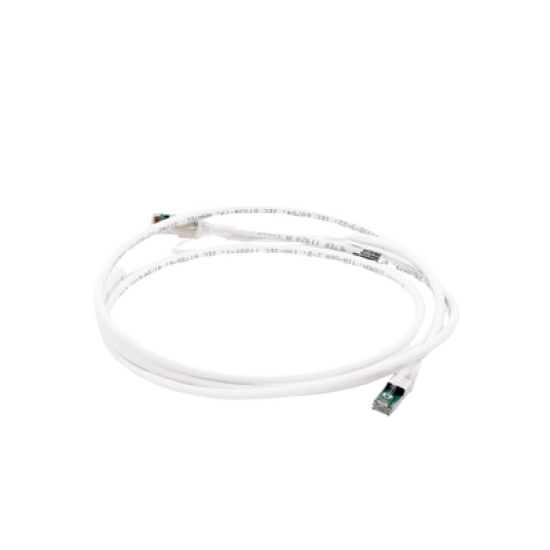 Patch Cord Z-MAX Cat6A S/FTP, CM/LS0H, 7ft, Color Blanco, Versión Bulk (Sin Empaque Individual)