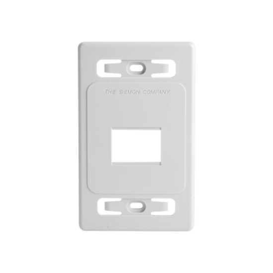 Placa de pared modular MAX, de 2 salidas, color blanco, version bulk (Sin Empaque Individual)