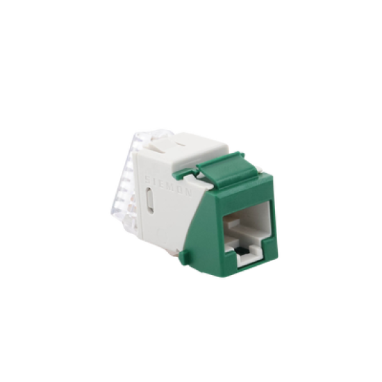 Jack UltraMAX Cat6, UTP, Tipo Keystone, Color Verde, Punch Down