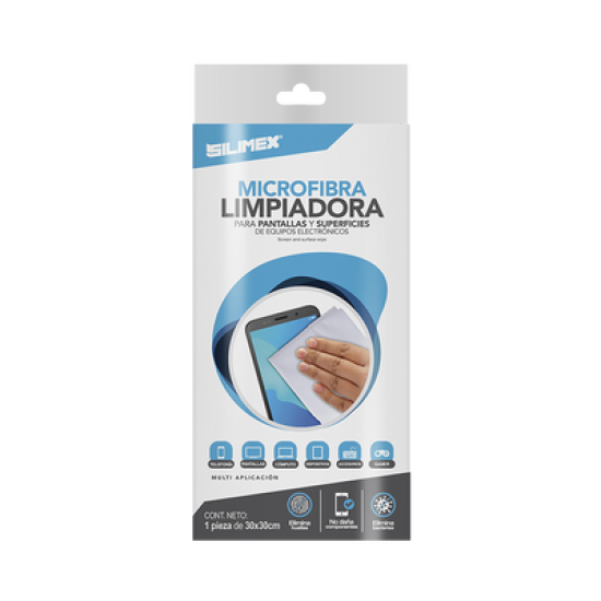 Toallita seca electrostática de 30 x 30 cm, auxiliar en la limpieza de superficies y/o pantallas de equipos de computo y aparatos electrónicos, fibra óptica, limpia sin rayar, no daña superficies delicadas