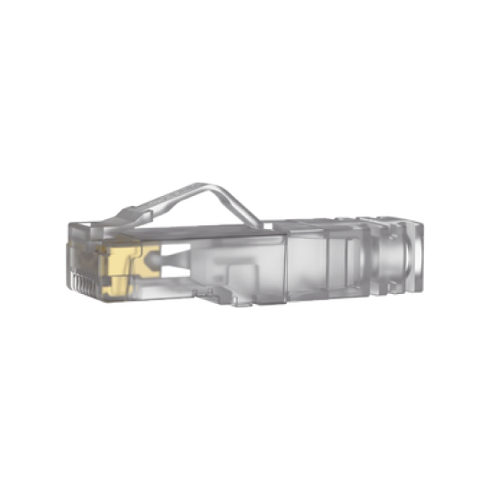 Plug RJ45 Cat6A, Para Cable UTP de Calibre 23-24 AWG, Chapado en Oro de 50 micras, Paquete de 100 piezas