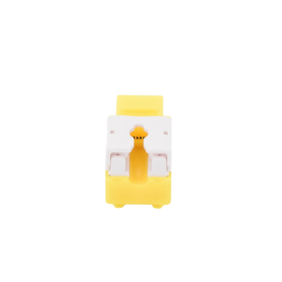 Módulo Jack Keystone Cat5e con terminación 110 (Punchdown) para faceplate - Color Amarillo
