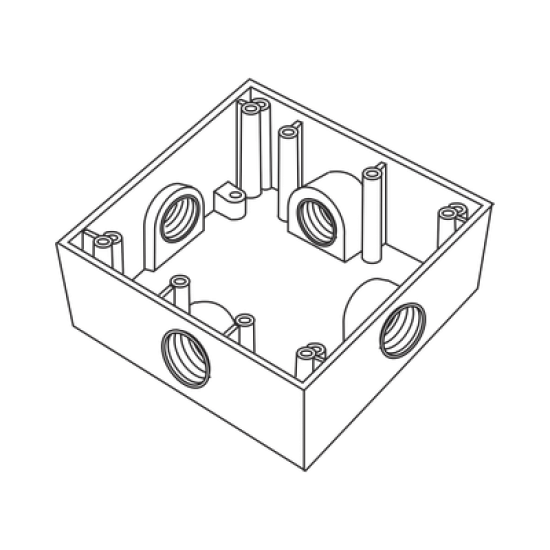 Caja Cuadrada de 3/4