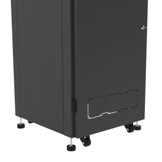 Gabinete Profesional para Telecomunicaciones de 19in, Instalación a Piso, 24UR, 600 mm Profundidad, Se envía el Gabinete Armado.