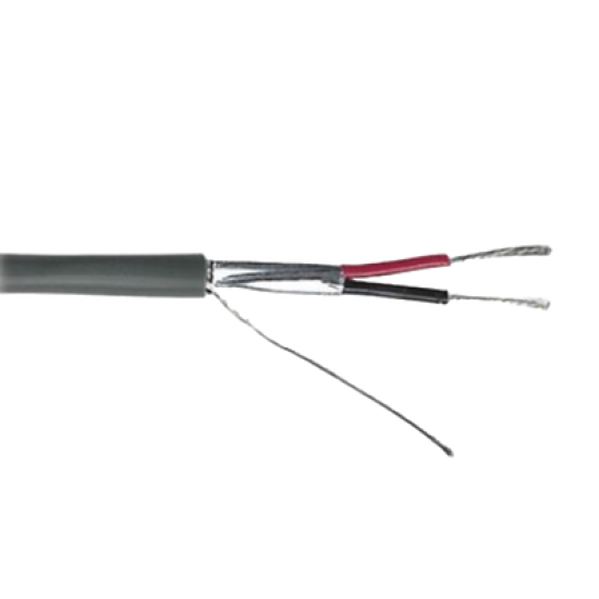 Cable Calibre 22 / 2 Conductores / Blindado / 305 Metros / Riser / UL / Color Gris / Hecho en México