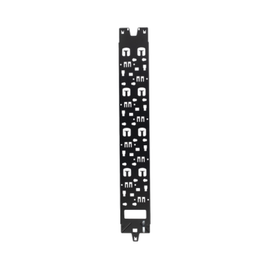 Panel Administrador de Cables Vertical para Gabinete FlexFusion™ de 45RU, Acepta Anillos en D, Anillos S1DR, S2DR y L; S1LR, S2LR, Color Negro