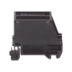 Adaptador de 1 Puerto, Para Conectores Tipo Mini-Com, Blindado, Montaje en Riel Din Estándar de 35mm, Color Negro