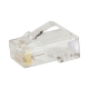 Plug RJ45 Cat5e, Para Cable UTP de Calibres 24-26 AWG, Chapado en Oro de 50 micras, Paquete de 50 piezas