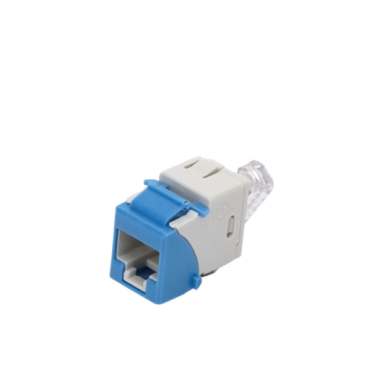 Jack UltraMAX Cat5e, UTP, Tipo Keystone, Color Azul, Punch Down