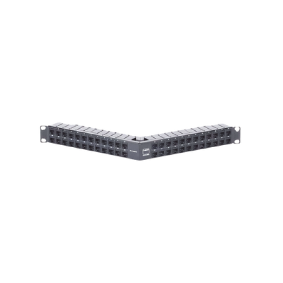 Patch Panel Z-MAX de 48 puertos, Blindado, Precargado con Jacks Categoría 6A,  Angulado, 1UR