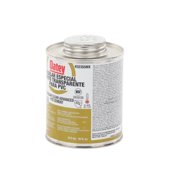 Pegamento / Cemento Claro de 473 ml para Tubo Conduit PVC Pesado.
