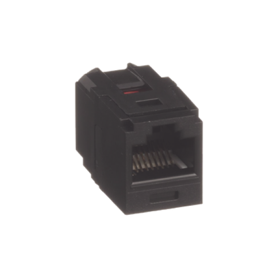 Módulo Acoplador RJ45 a RJ45, Mini-Com, Categoría 6, Color Negro