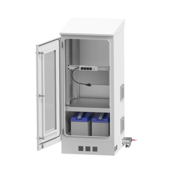 Gabinete de Piso para Exterior con Ventiladores y Termostato con Rack de 19