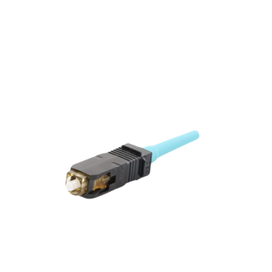 Conector de Fibra Óptica SC Simplex OptiCam, Multimodo 50/125 OM3/OM4, Pre-pulido, Color Aqua