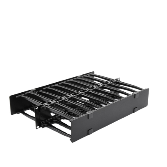 Organizador de Cable Horizontal RouteIT, Doble, Para Rack de 19in, 6in de profundidad, 2UR