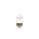 Jack UltraMAX Cat6A, UTP, Montaje híbrido en Placa de Pared (Plano y Angulado), Color Blanco, Punch Down