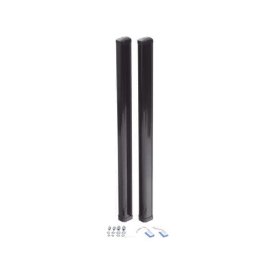 Detector Fotoeléctrico de 100 cm de Altura Tipo Cortina para Detección Perimetral / Con baterías de respaldo / Cobertura de 100 metros en exterior y 200 metros en interior / Alimentación a 110VAC / Batería de respaldo