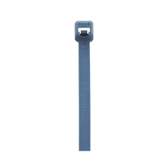 Cincho Pan-Ty™ 203mm Largo x 3.4mm ancho,  Intermedio de Nylon 6.6 y Metal Detectable, Color Azul. 100 Piezas.