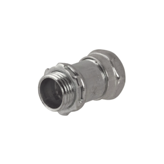 Conector Recto Compresión de Acero Galvanizado para Pared Delgada de 1