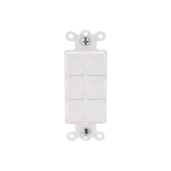 Caja de pared para contactos varios, 6 mini espacios.