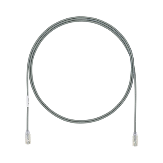 Cable de Parcheo UTP Cat6A, CM/LSZH, Diámetro Reducido (28AWG), Color Gris, 7ft