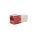 Conector Jack RJ45 Estilo TG, Mini-Com, Categoría 6, de 8 posiciones y 8 cables, Color Rojo