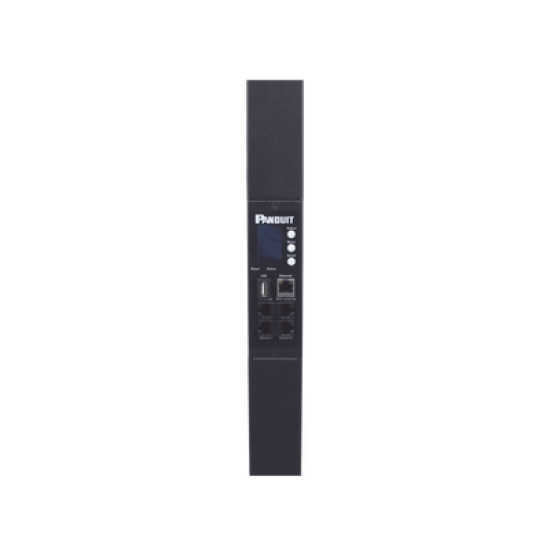 PDU Monitoreable (MI) para Distribución de Energía, Enchufe de Entrada NEMA L6-20P, Con 20 Salidas C13 y 4 C19, de Instalación Vertical, 120 o 220 Vca, 20 Amp